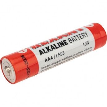 Алкалиновая батарейка REXANT AAA/LR03 1.5 V, 4 шт. Алкалиновая батарейка REXANT AAA/LR03 1.5 V, 4 шт.