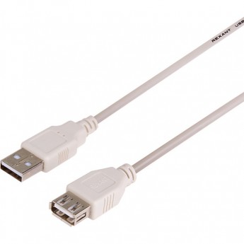 Кабель REXANT USB A - USB A 5 м серый