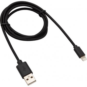 Кабель REXANT USB-Lightning 1 м, черная нейлоновая оплетка