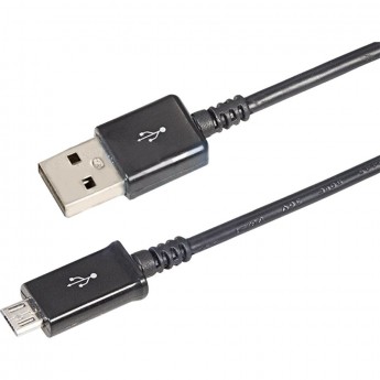 Кабель USB REXANT microUSB длинный штекер 1 м черный Кабель USB REXANT microUSB длинный штекер 1 м черный