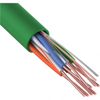 Кабель витая пара REXANT U/UTP, CAT 5e, нг(А)-LSLTx, 4х2х0,52мм, 24AWG, INDOOR, SOLID, зеленый, 305м Кабель витая пара REXANT U/UTP, CAT 5e, нг(А)-LSLTx, 4х2х0,52мм, 24AWG, INDOOR, SOLID, зеленый, 305м