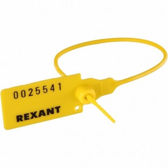 Пломба REXANT пластиковая номерная 220 мм желтая Пломба REXANT пластиковая номерная 220 мм желтая