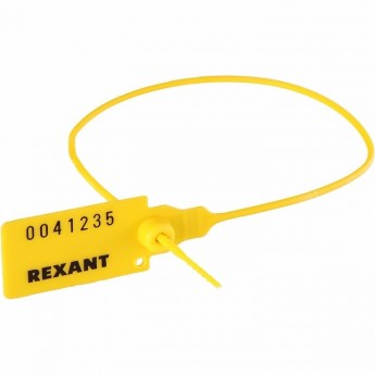 Пломба REXANT пластиковая номерная 320 мм желтая Пломба REXANT пластиковая номерная 320 мм желтая