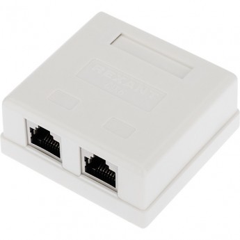 Розетка компьютерная REXANT RJ-45 (8P8C) внешняя 2-порта экранированная Розетка компьютерная REXANT RJ-45 (8P8C) внешняя 2-порта экранированная