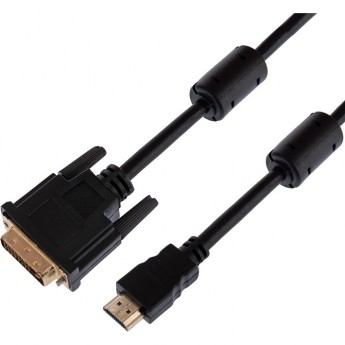 Шнур REXANT HDMI - DVI-D с фильтрами 3 м gold Шнур REXANT HDMI - DVI-D с фильтрами 3 м gold