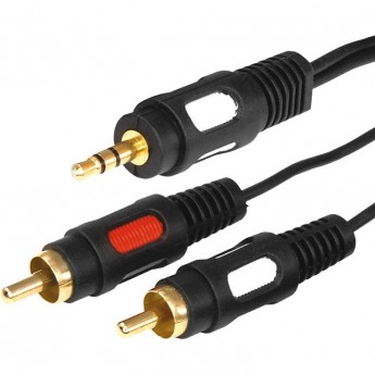 Шнур REXANT стерео 3,5 мм - 2 RCA, 3 м (GOLD) Шнур REXANT стерео 3,5 мм - 2 RCA, 3 м (GOLD)