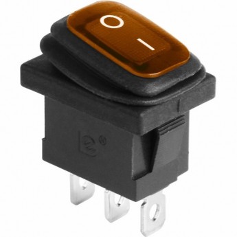 Выключатель клавишный REXANT MINI KCD1-201 6А желтый с подсветкой влагозащита