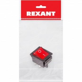 Выключатель клавишный REXANT RWB-502 красный с подсветкой индивидуальная упаковка Выключатель клавишный REXANT RWB-502 красный с подсветкой индивидуальная упаковка