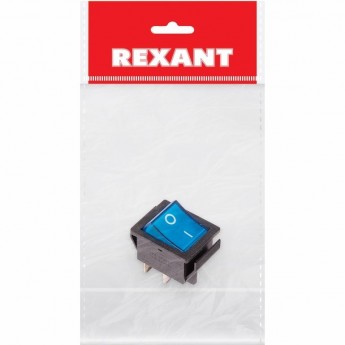Выключатель клавишный REXANT RWB-502 синий с подсветкой индивидуальная упаковка Выключатель клавишный REXANT RWB-502 синий с подсветкой индивидуальная упаковка