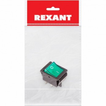 Выключатель клавишный REXANT RWB-502 зеленый с подсветкой индивидуальная упаковка Выключатель клавишный REXANT RWB-502 зеленый с подсветкой индивидуальная упаковка